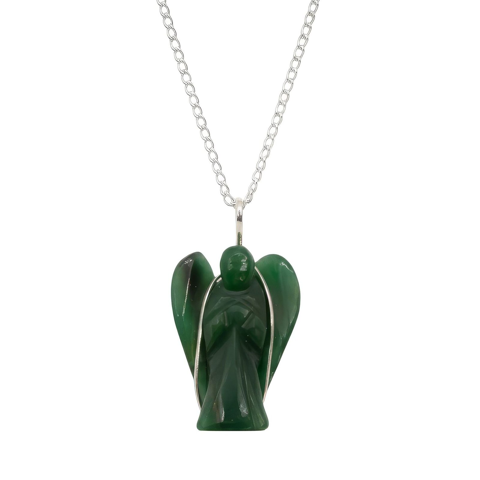 Colgante de ángel guardián de gema - aventurina verde - Imagen 5