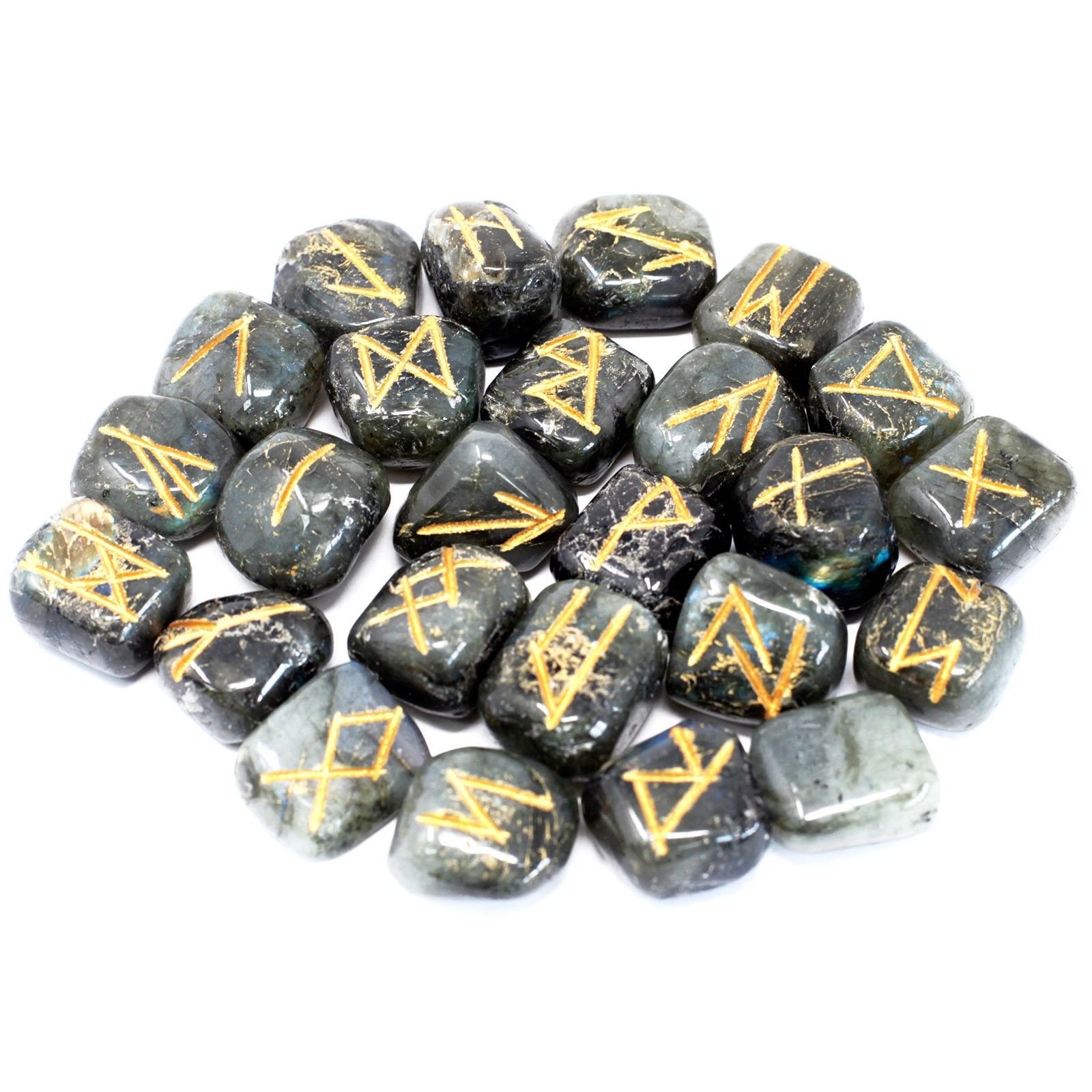 juego de Runa de la India en bolsas -Labradorita - Imagen 2