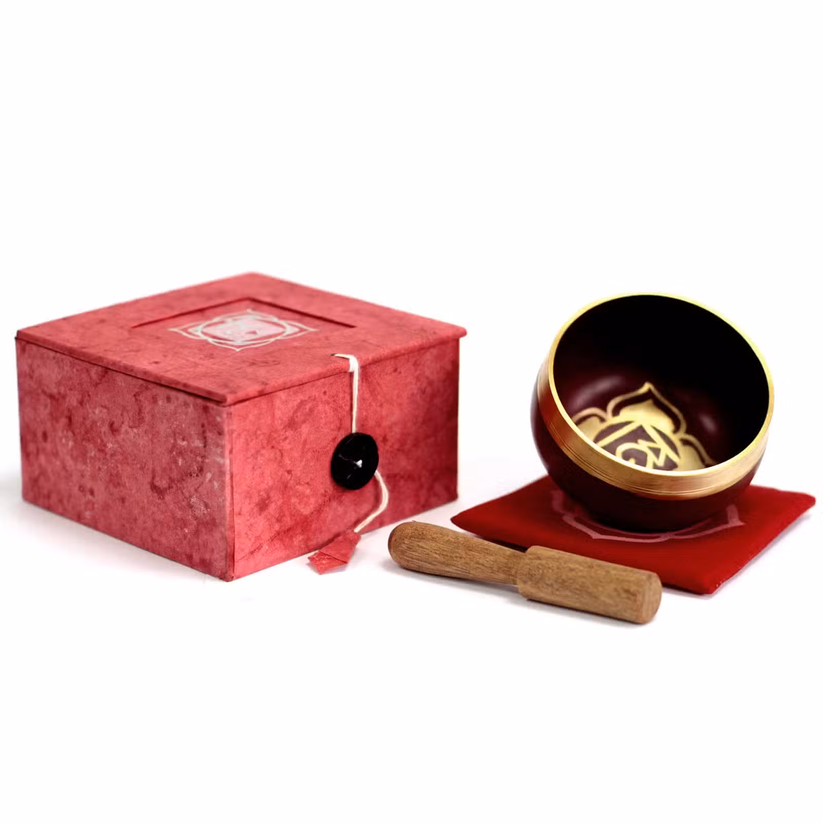 Set de Cuenco Chakra - Raíz 8x8 cm.