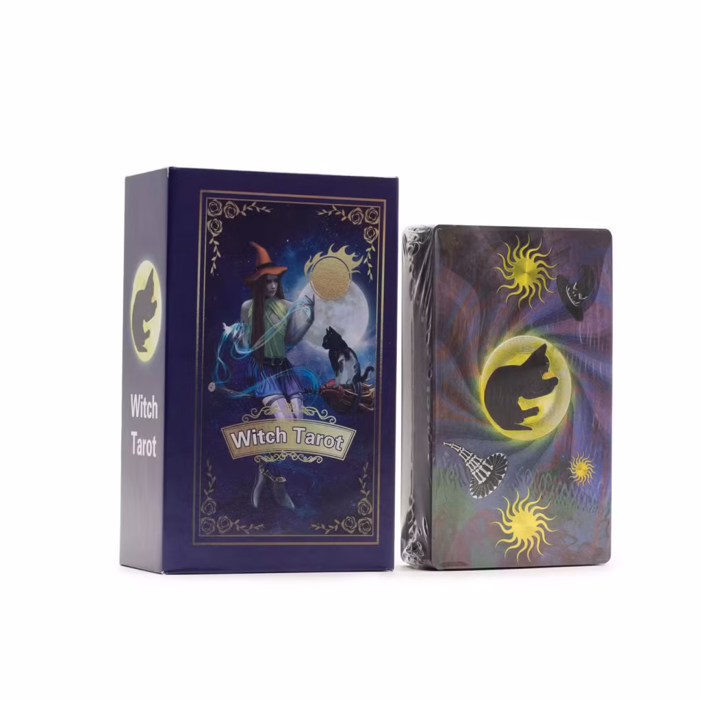 Cartas de Tarot con lámina púrpura - Tarot de la Bruja - con folleto