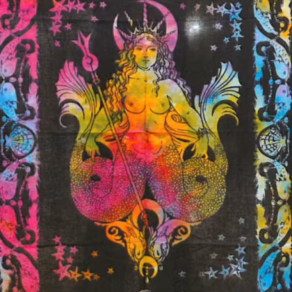 Tapiz de algodón - Sirena 112 x 78 cm.