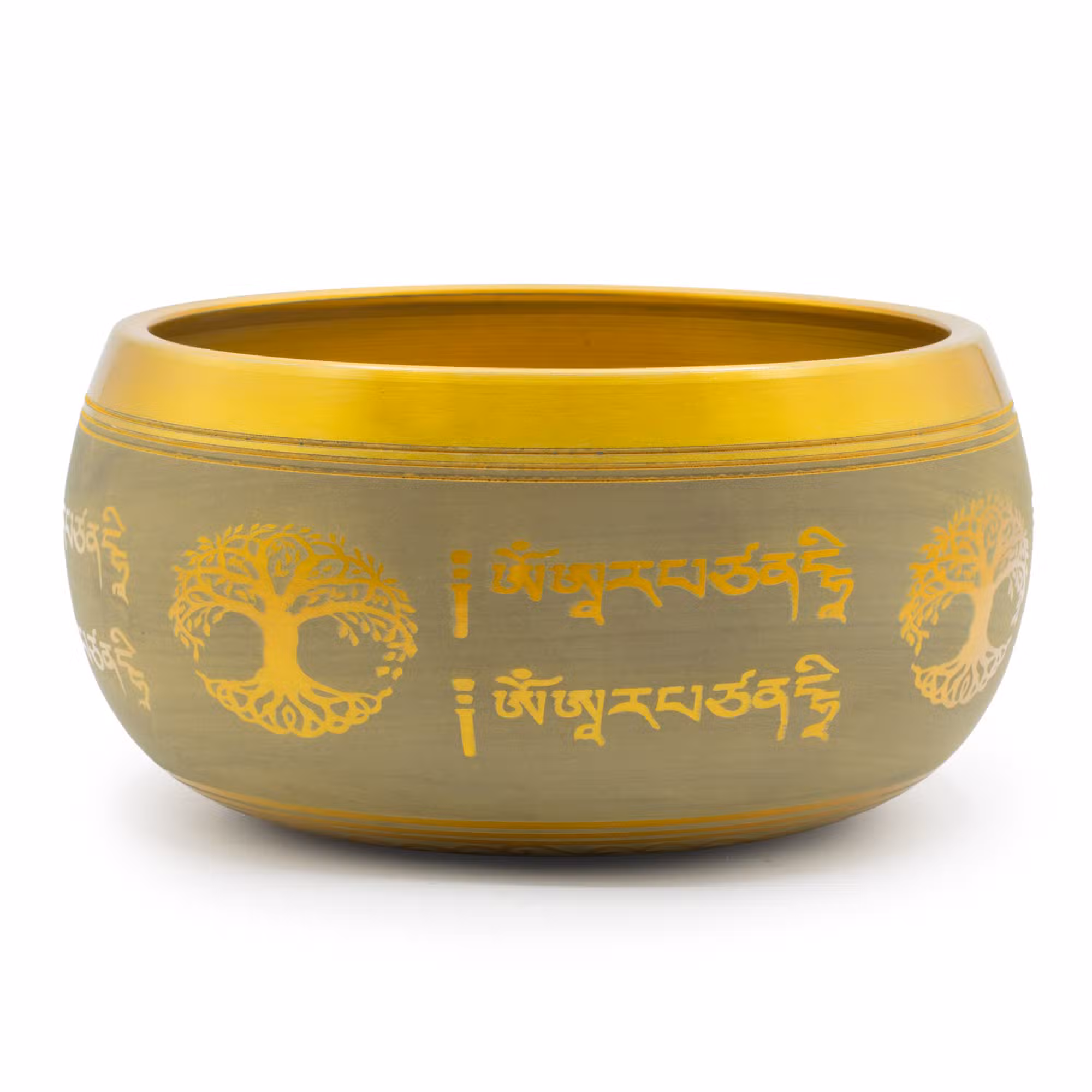 Cuenco tibetano de aluminio - Buda del Árbol de la Vida - color cobre 19cm