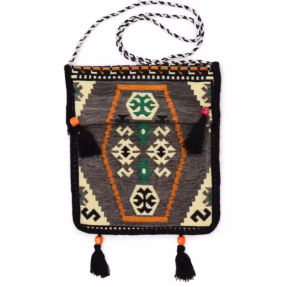 Bolso de Kilim gris pálido