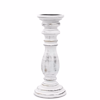 Candelabro Clásico - Blanco - 30x10cm - Mediano