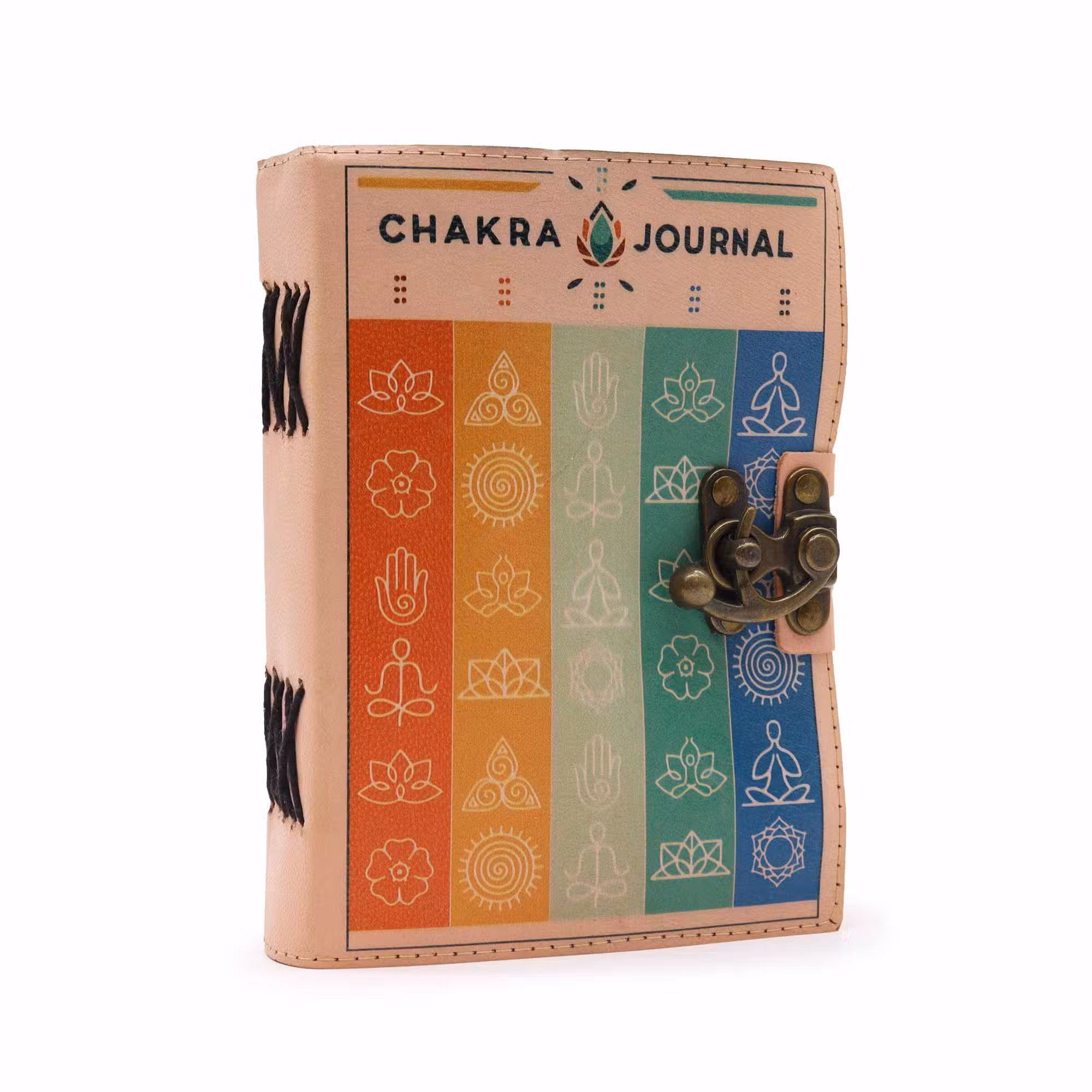 Cuaderno de Cuero 7 Chakras -12,5 x 17,5 cm