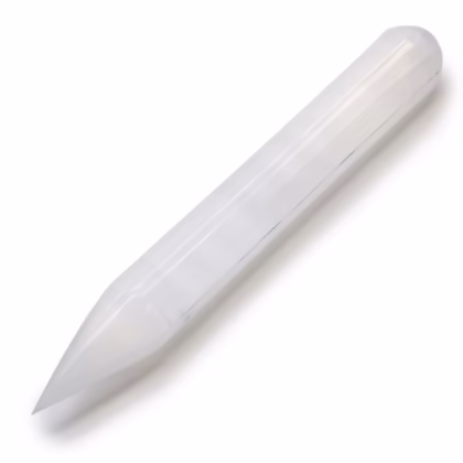 Varita de selenita - 16 cm (Punta en un extremo)