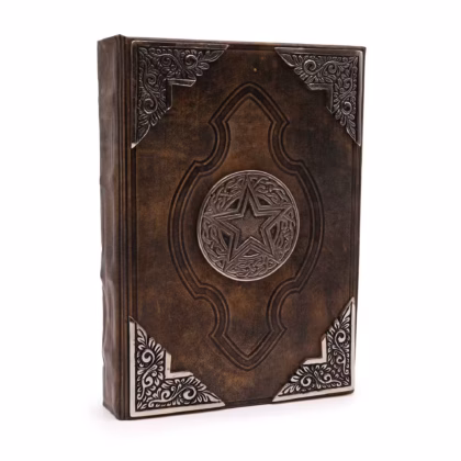 Libro Marrón - Decoración Pentágono y bordes de zinc