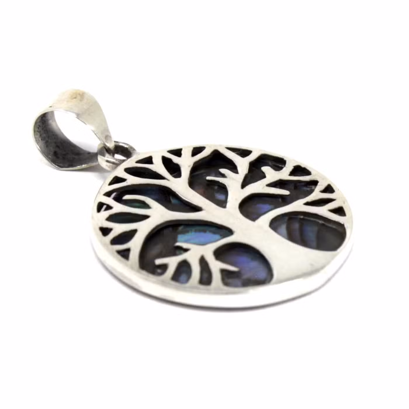Colgante de Plata Árbol de la Vida 22mm - Abulón - Imagen 2