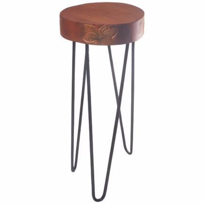 Soporte para plantas de madera de Albasia - Terracota