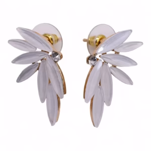 Pendientes de Cristal Vintage - Hadas - Perla