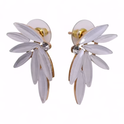 Pendientes de Cristal Vintage - Hadas - Perla