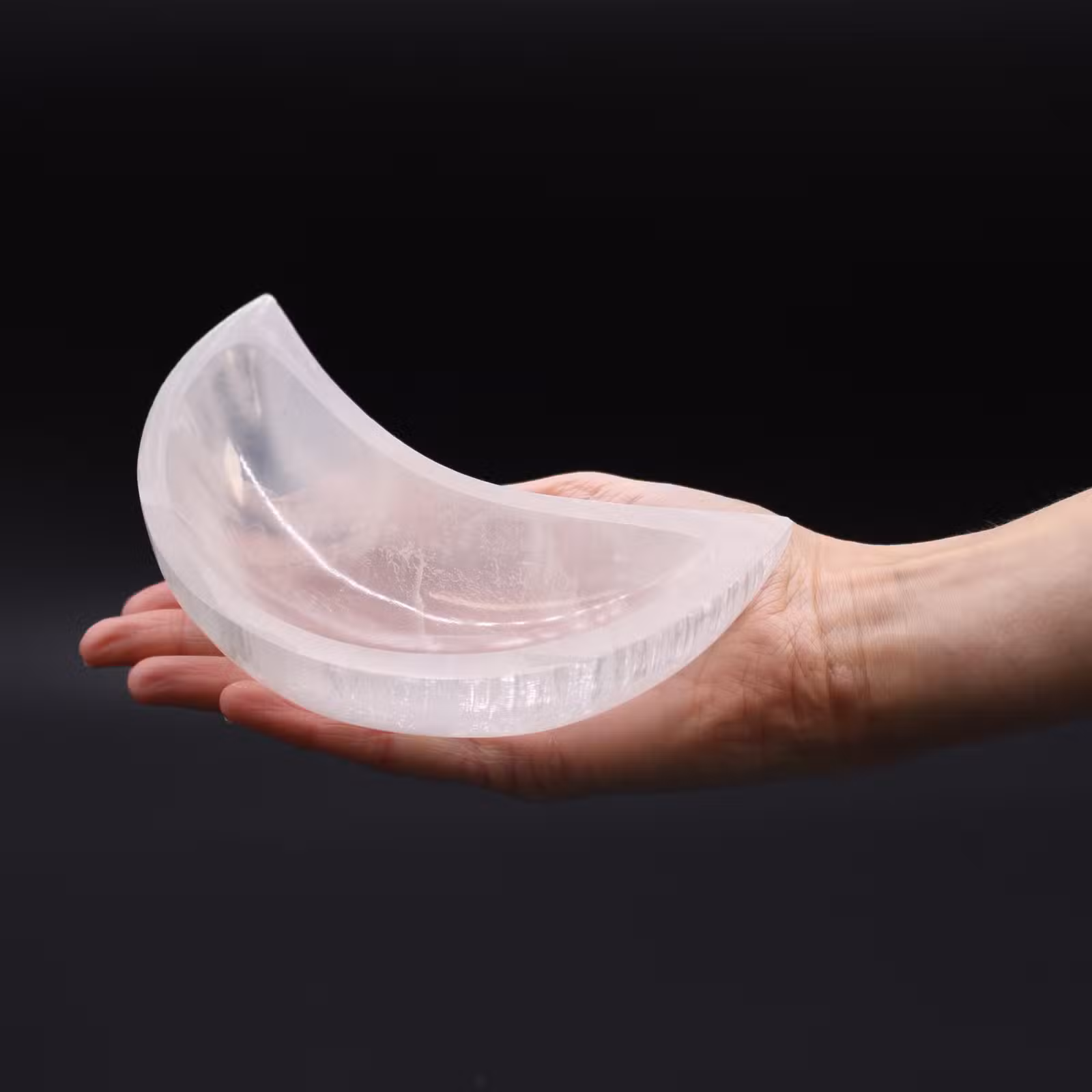 Cuenco de luna selenita - 15cm - Imagen 5