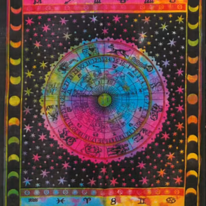 Tapiz de algodón - Zodíaco 112 x 78 cm.