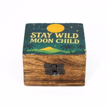 Caja esmaltada pequeña - Mantente salvaje, hijo de la luna