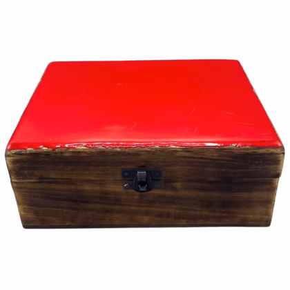 Caja Esmaltada Grande - 20x15x7.5cm - Roja