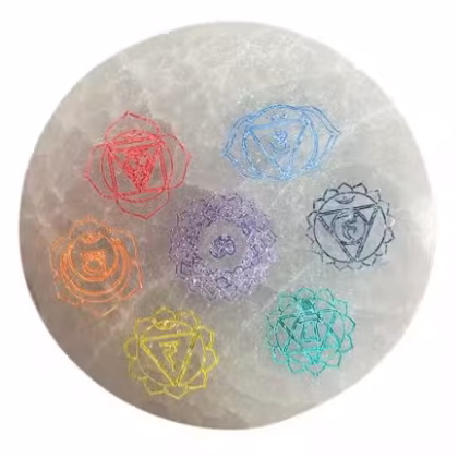 Placa de Carga Pequeña 8cm - Diseño Chakra - color