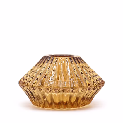 Portavelas reversible vela bujía/vela de té - Ámbar