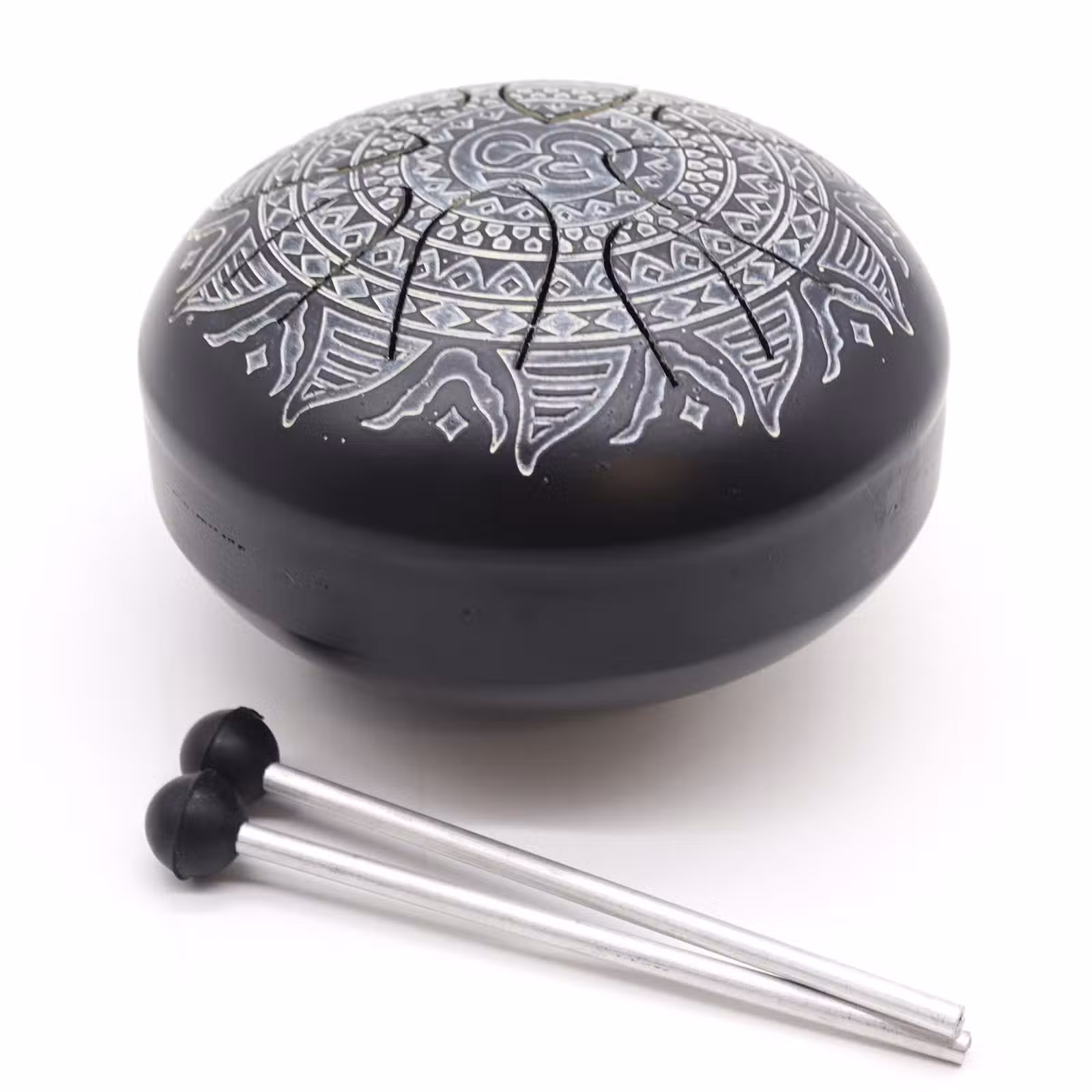 Tambor Hapi Om Mandala Grabado - 16 cm - Imagen 6