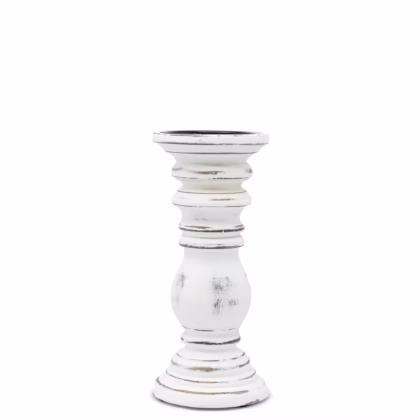 Candelabro clásico - Blanco - 23x10cm - Pequeño