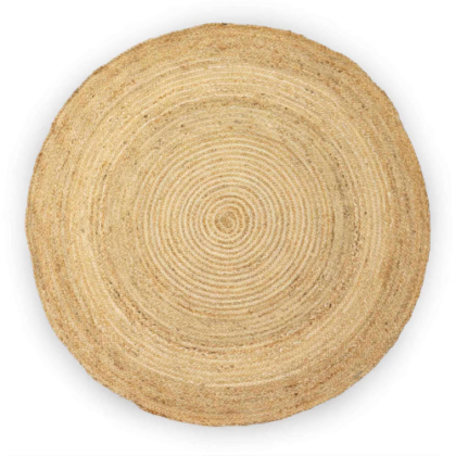 Alfombra redonda grande de yute 150 cm