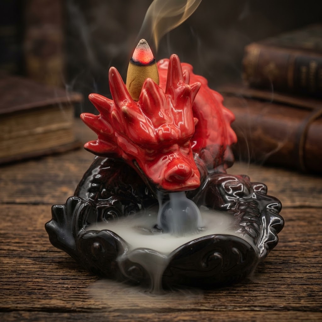 Quemador de incienso reflujo - Dragón Rojo - Imagen 5