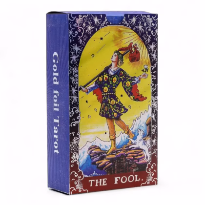 Cartas de Tarot con foil azul - Mandala - con folleto