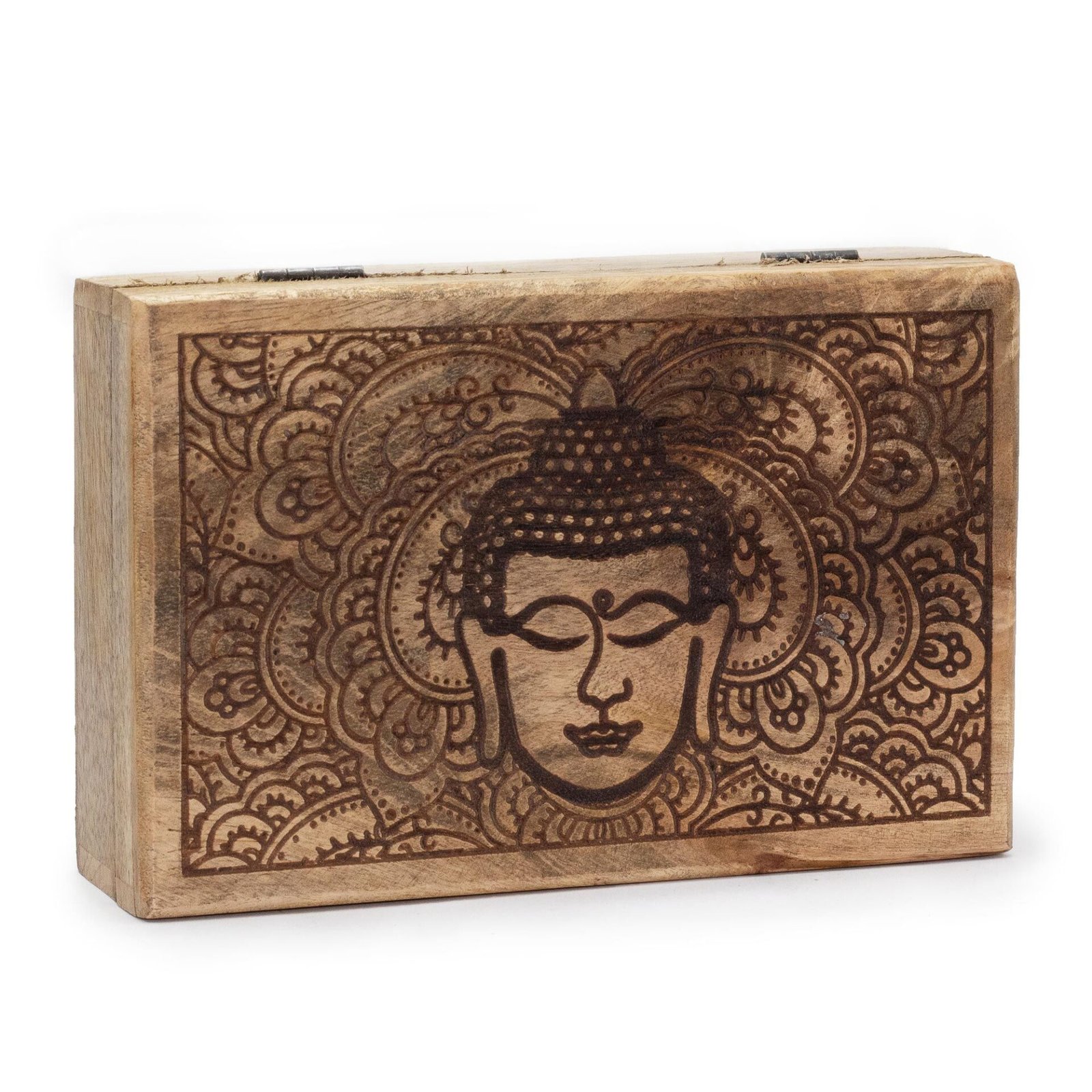 Caja rectangular grande 21.5x14x6.3cm - Cara de Buda Negra - Imagen 2