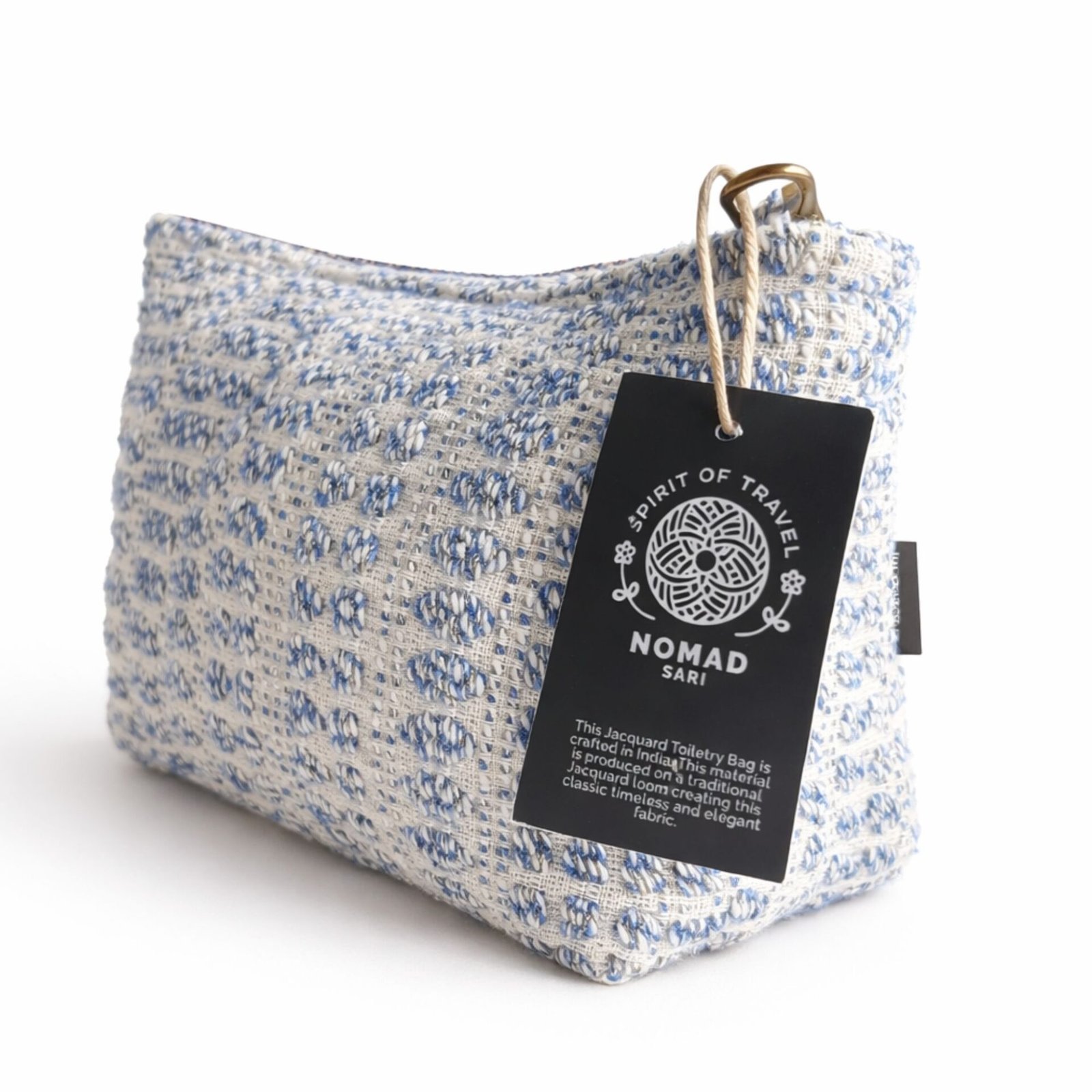Nomad Sari Indian Jacquard Bolsa de aseo - Indigo Echo - Imagen 5