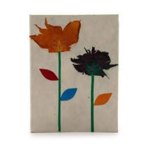 Cuaderno Med Lokta (15x12 cm) - 45 hojas - Diseño floral auténtico del Himalaya elaborado