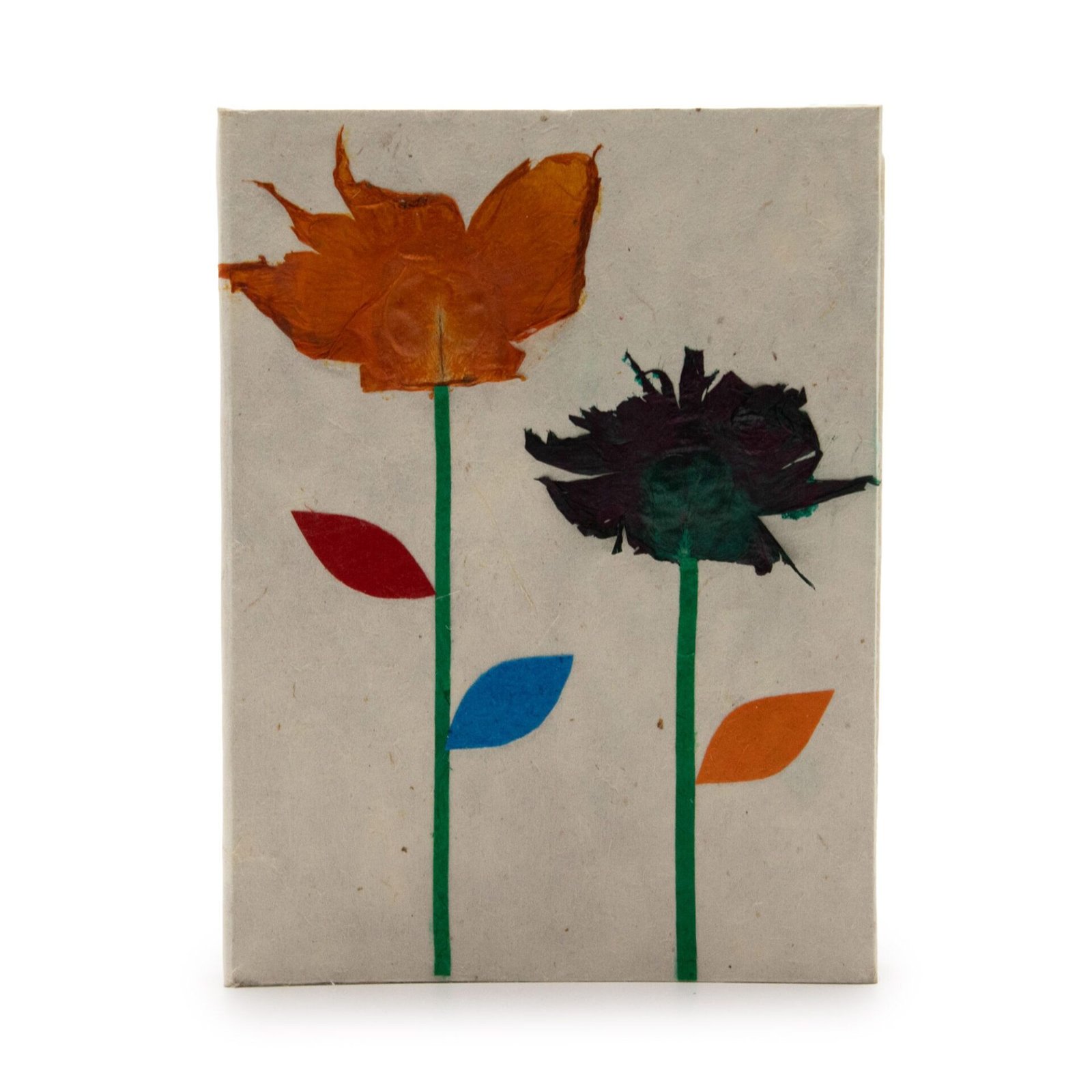 Cuaderno de Lokta Mediano 15x12 cm - 45 hojas - Diseño floral auténtico del Himalaya