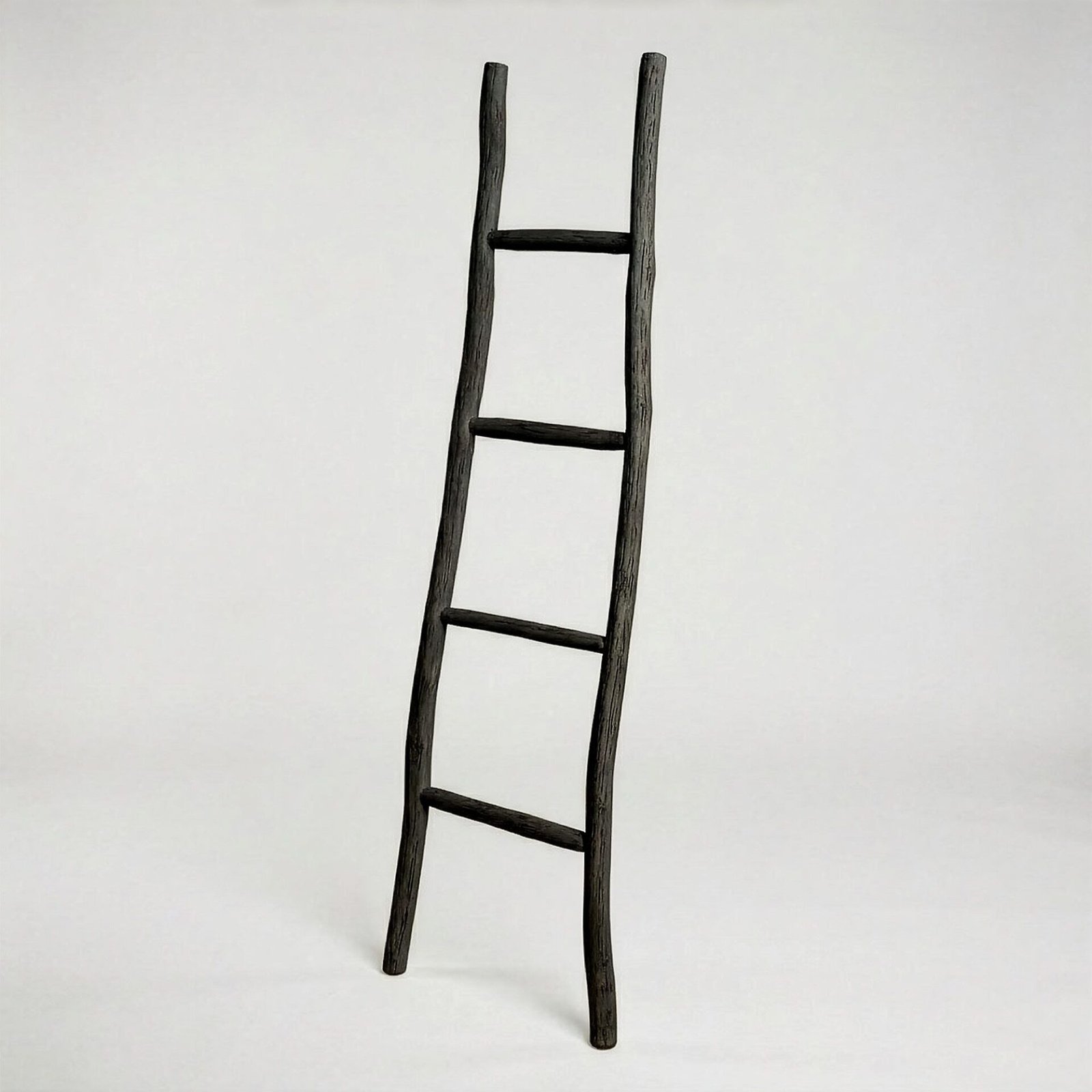 Gran escalera de madera Kemu - 1,5 m - Negro - Estilo japonés - Imagen 2