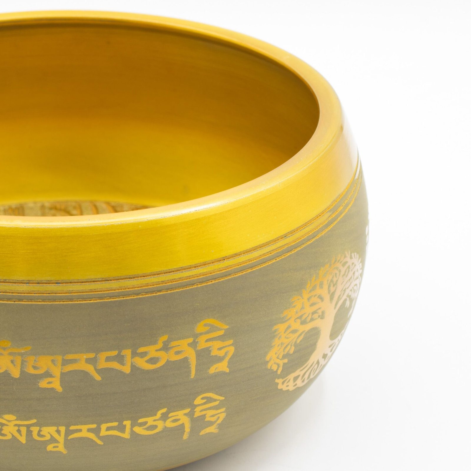 Gran cuenco tibetano de aluminio - Buda del Árbol de la Vida - color cobre (19cm) - Imagen 3