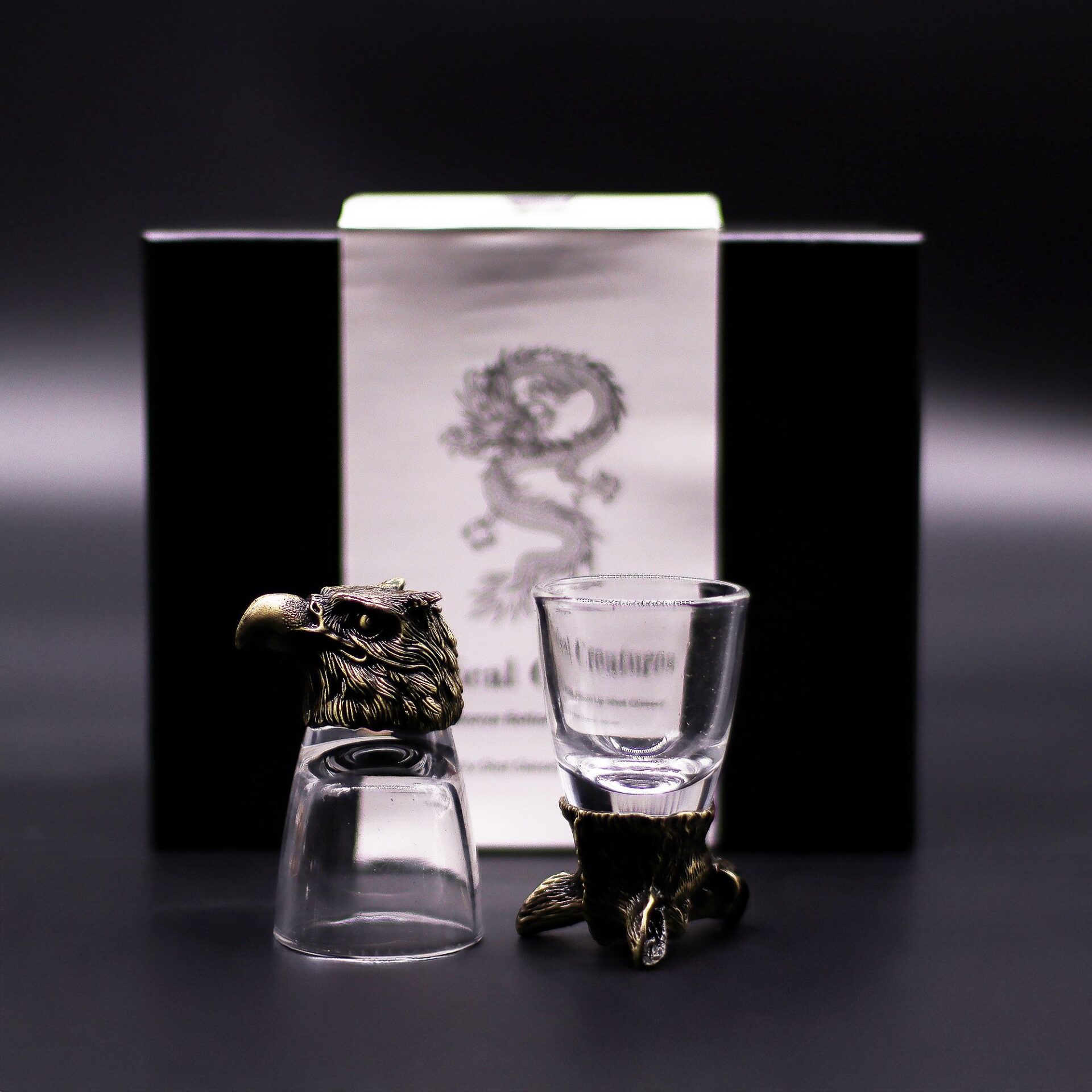 6 vasos de chupito (50 ml) - Criaturas Salvajes del Bosque - Bronce antiguo - Imagen 7