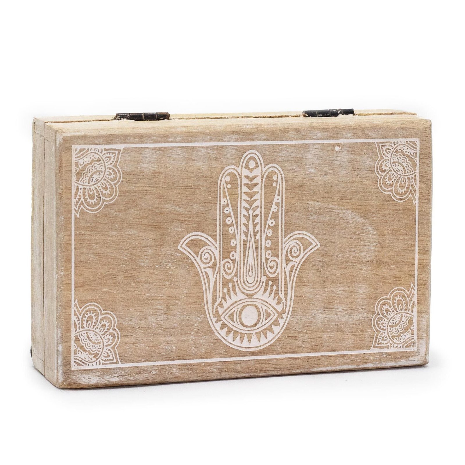 Caja rectangular grande 21.5x14x6.3cm - Hamsa Blanco - Imagen 2