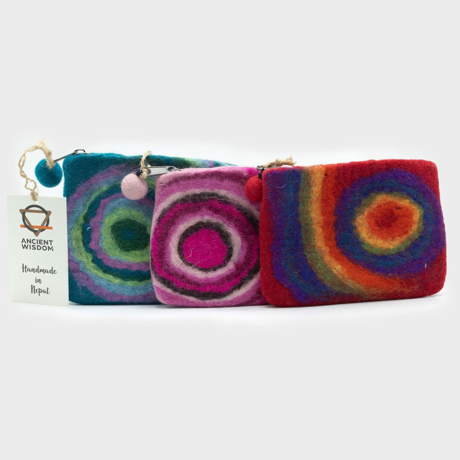 Estuche de fieltro natural con cremallera (surtido) - Psychdelic - Imagen 2