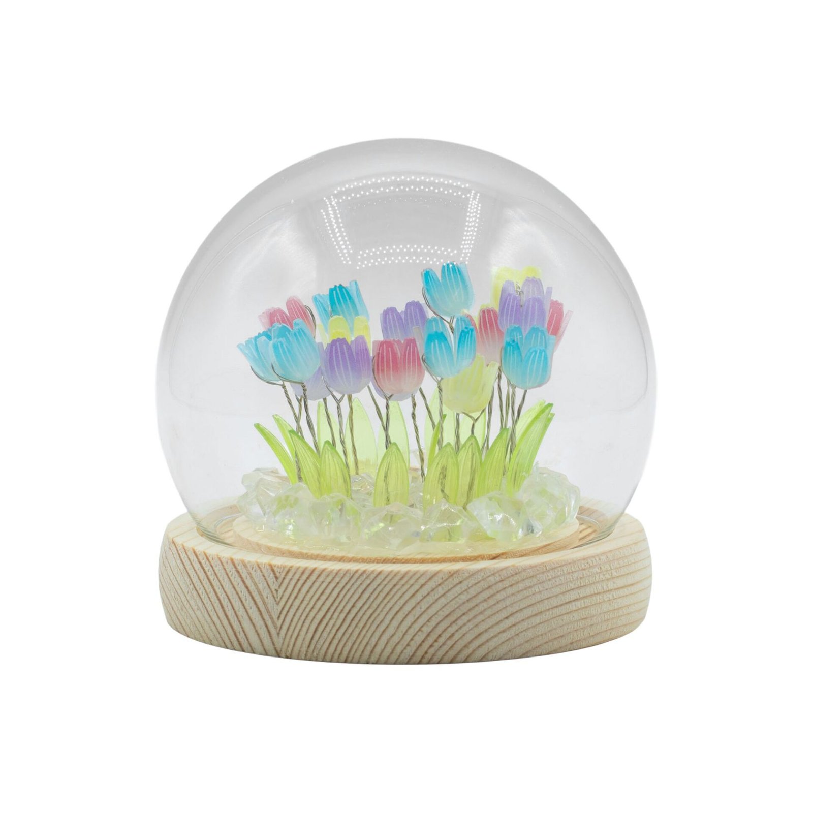 Domo de jardín Floral Glow - 20 tulipanes multicolor - LED USB - Imagen 2