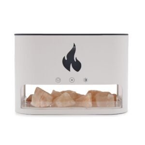 Difusor de Aroma Blaze - Cámara de Sal del Himalaya - USB-C - Efecto Llama (Sal incluida)