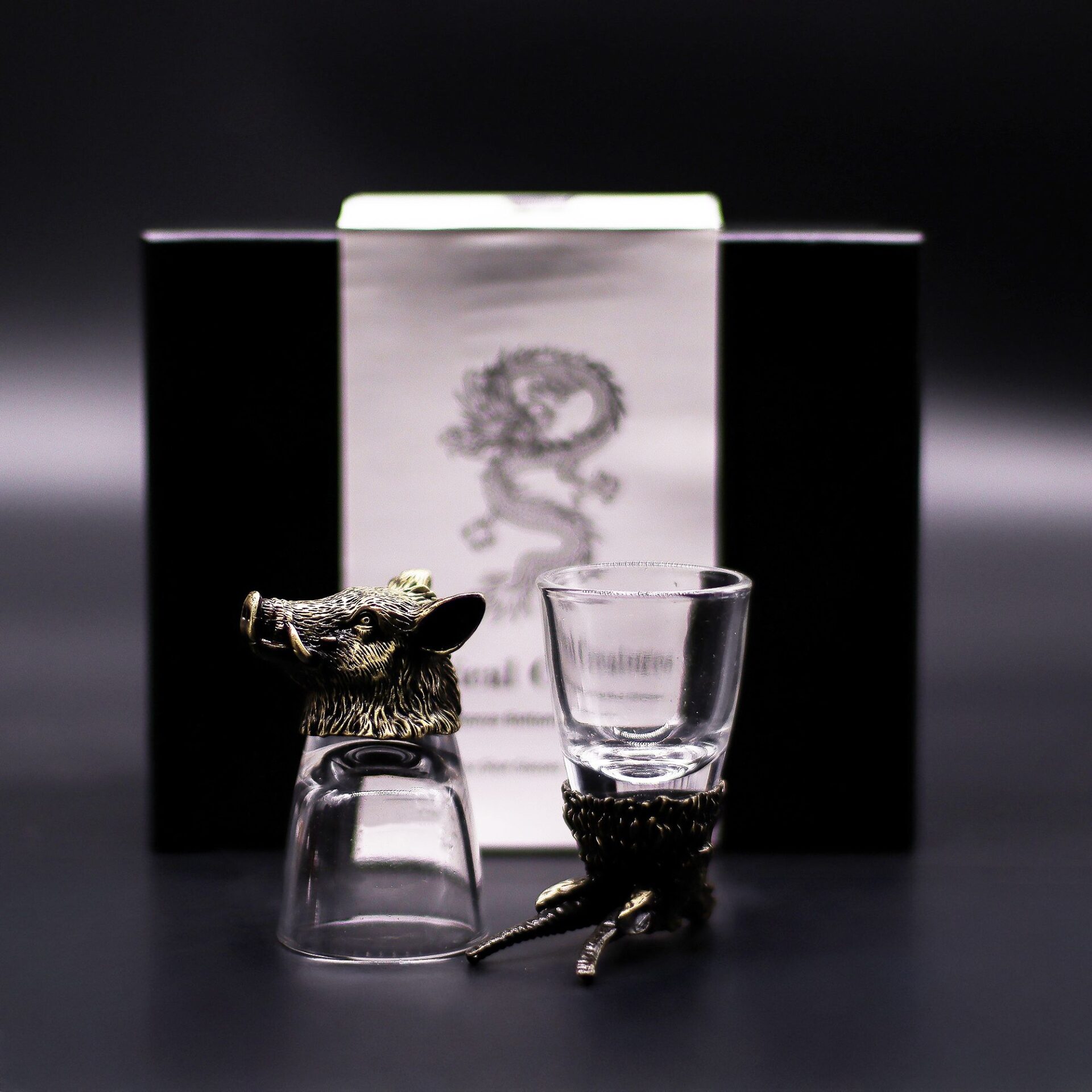 6 vasos de chupito (50 ml) - Criaturas Salvajes del Bosque - Bronce antiguo - Imagen 8