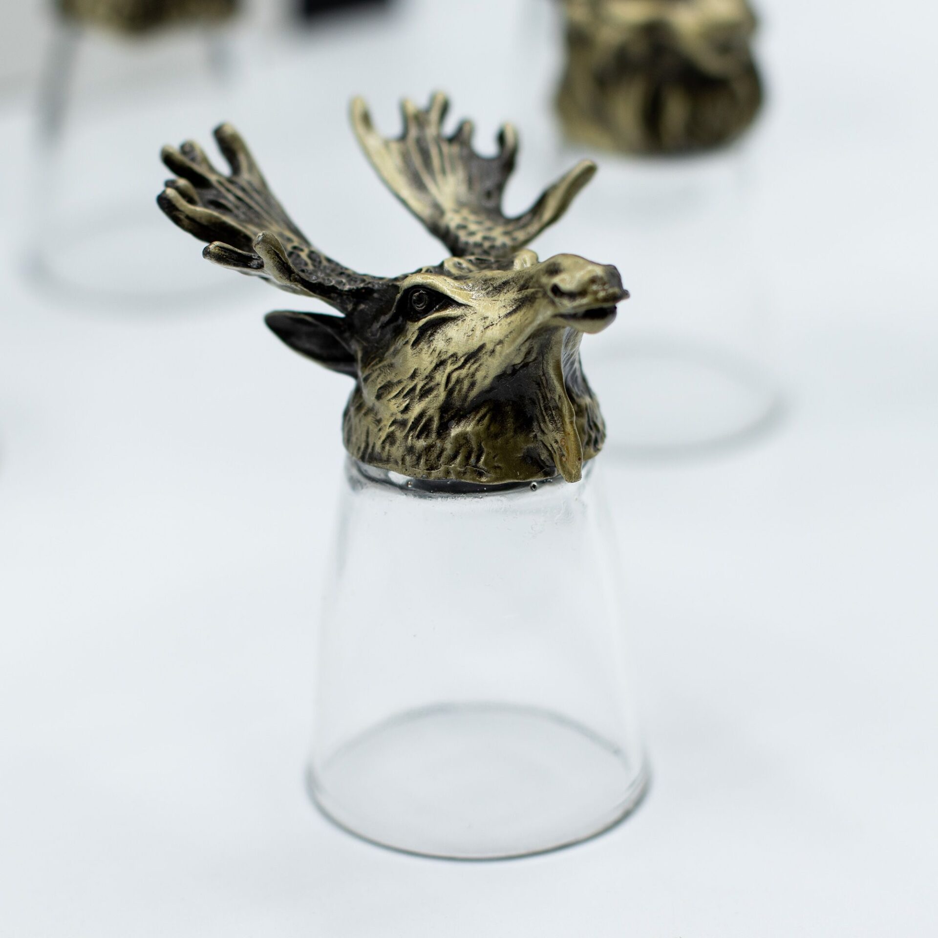 Conjunto de regalo de 12 vasos de chupito Bottom Up (25ml) - Bosque y Criaturas Místicas - Bronce Antiguo - Imagen 14