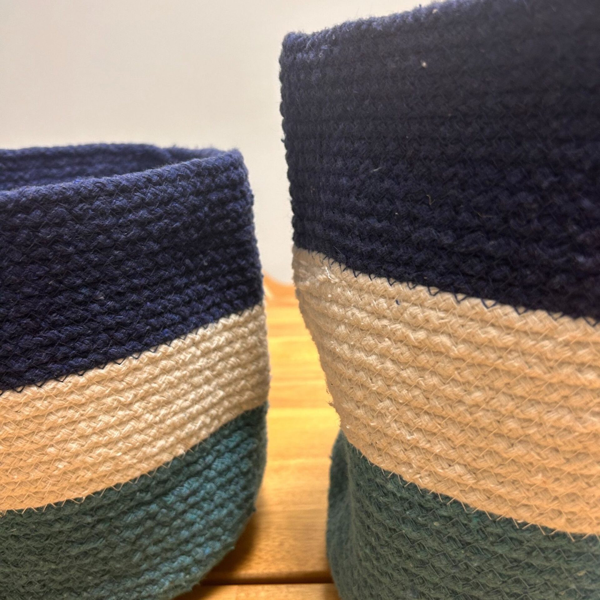 Juego de 3 cestas de cuerda de yute con mal de ojo - 15cm / 20cm / 25cm - Imagen 2