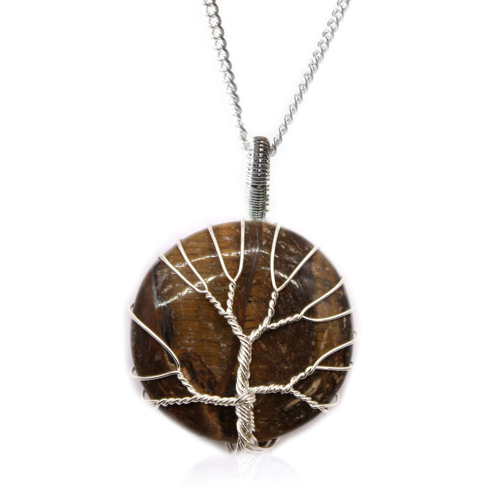 Collar Árbol de la Vida - Ojo de Tigre - Imagen 4
