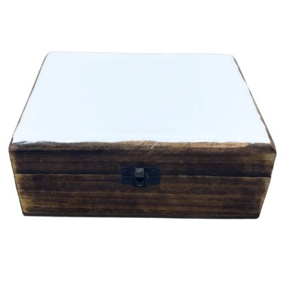 Caja Esmaltada Grande - 20x15x7.5cm - Blanco