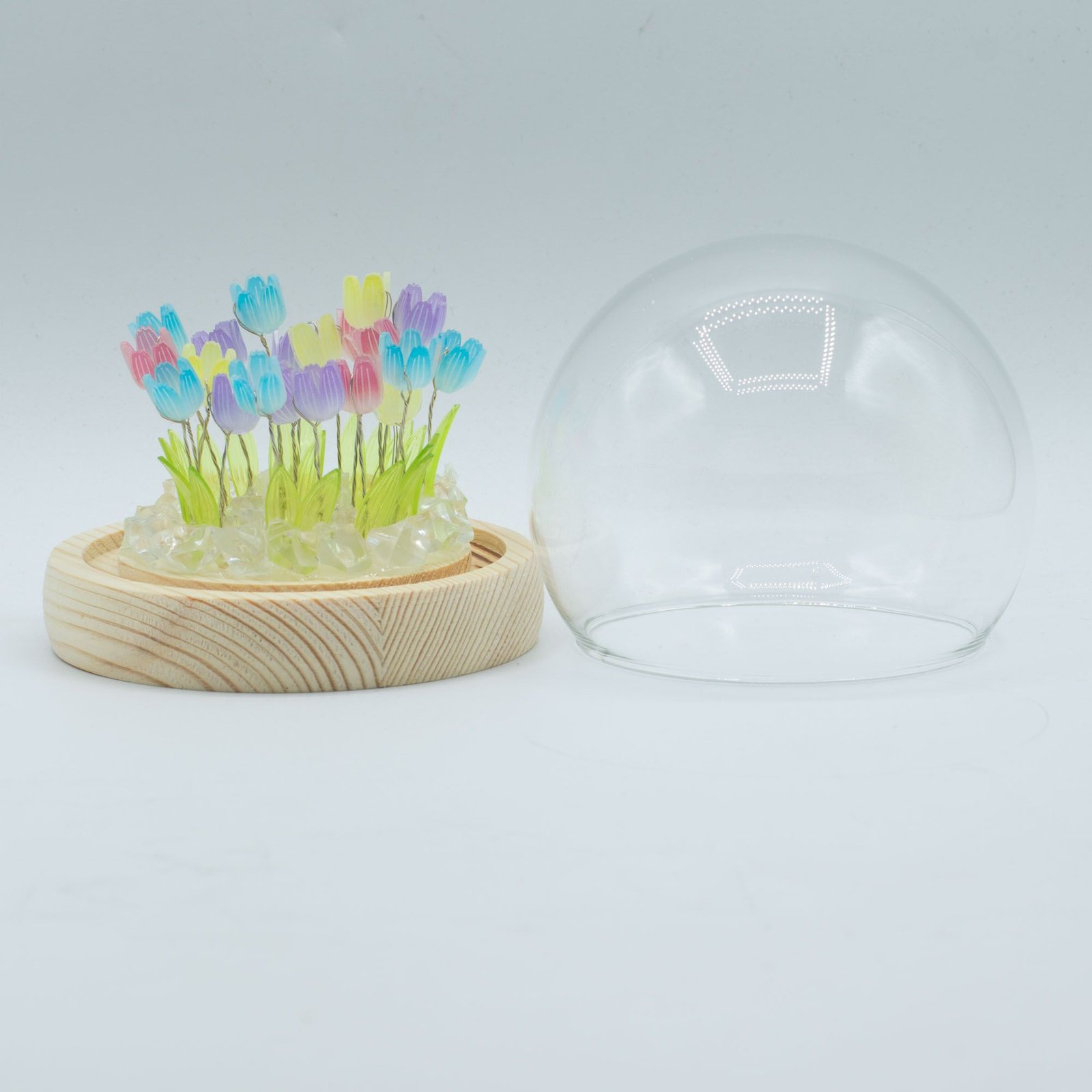 Domo de jardín Floral Glow - 20 tulipanes multicolor - LED USB - Imagen 3