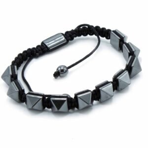 Pulsera Magnética Shamballa de Hematita - Tachuelas