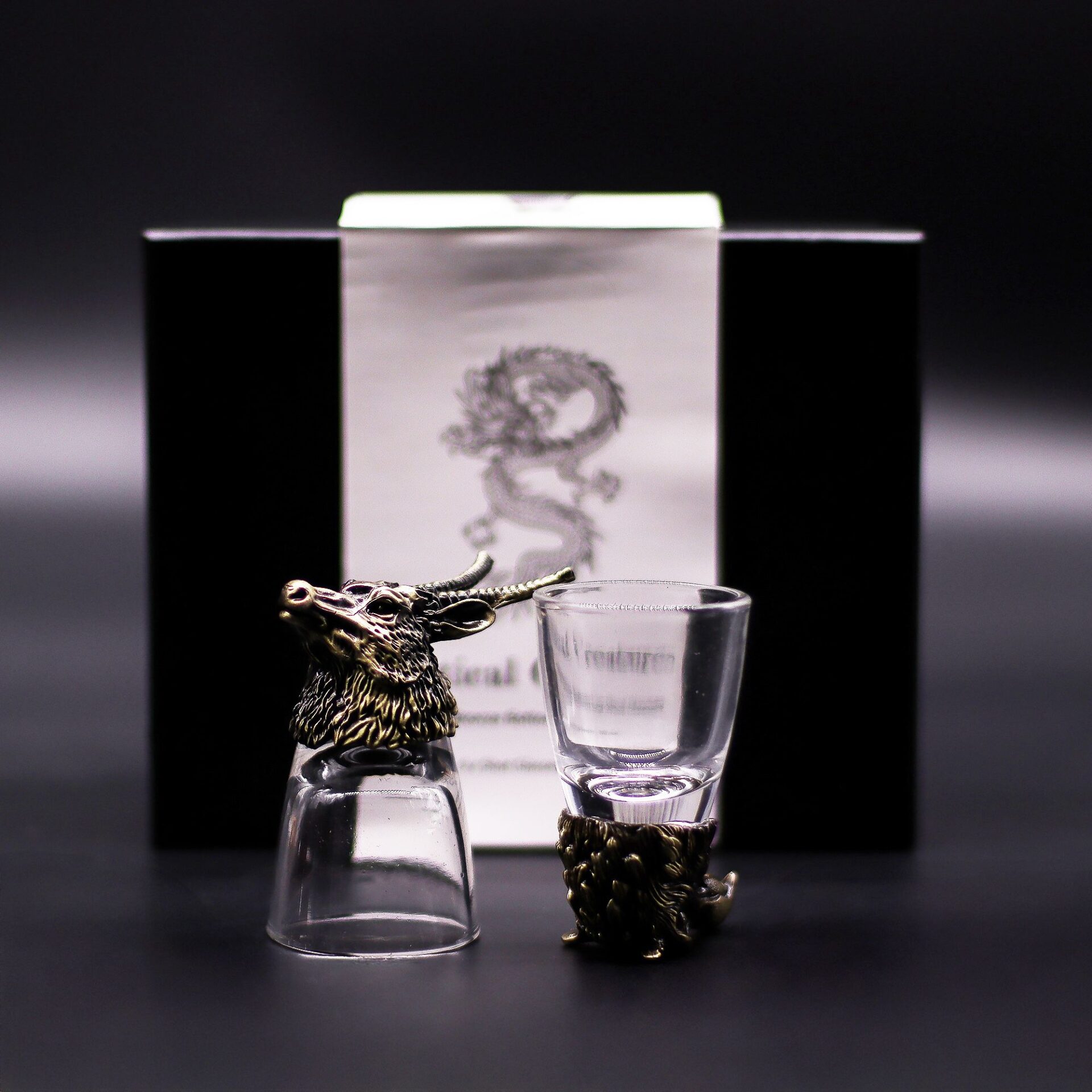 6 vasos de chupito (50 ml) - Criaturas Salvajes del Bosque - Bronce antiguo - Imagen 9