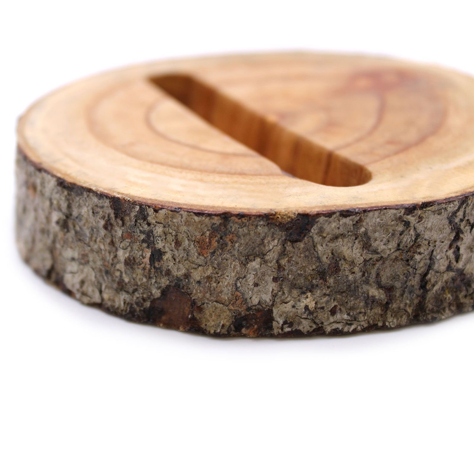 Small Log Phone Holder (slot) - Natural - Imagen 8