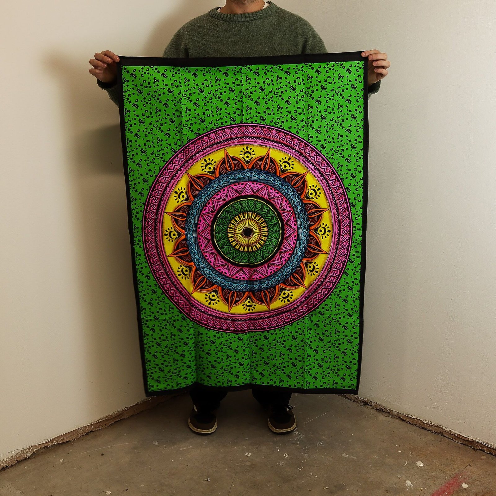 Tapiz de algodón (70x110 cm) - Mandala vibrante - Imagen 2