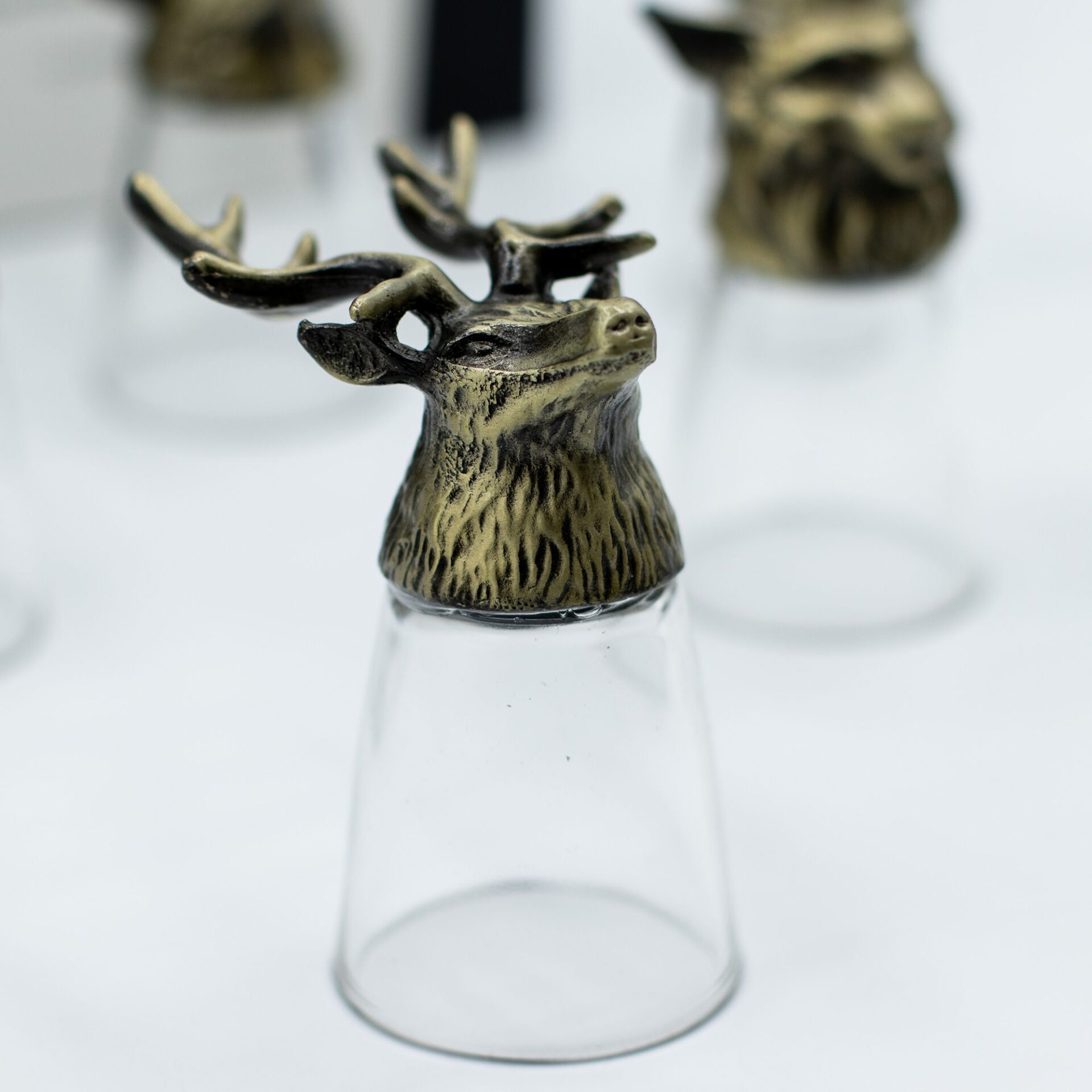 Conjunto de regalo de 12 vasos de chupito Bottom Up (25ml) - Bosque y Criaturas Místicas - Bronce Antiguo - Imagen 11