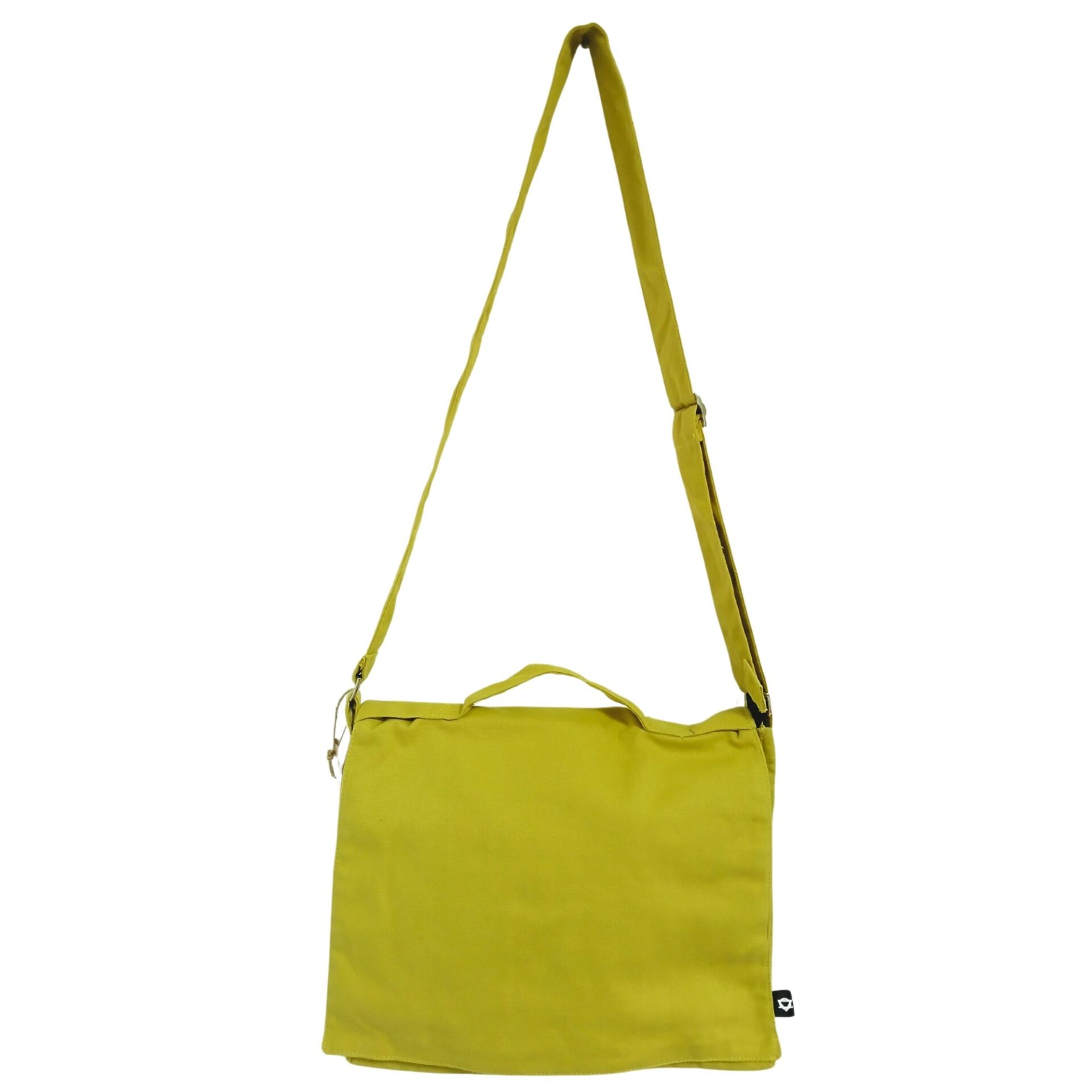 Bolso de lona de algodón para portátil - Mostaza