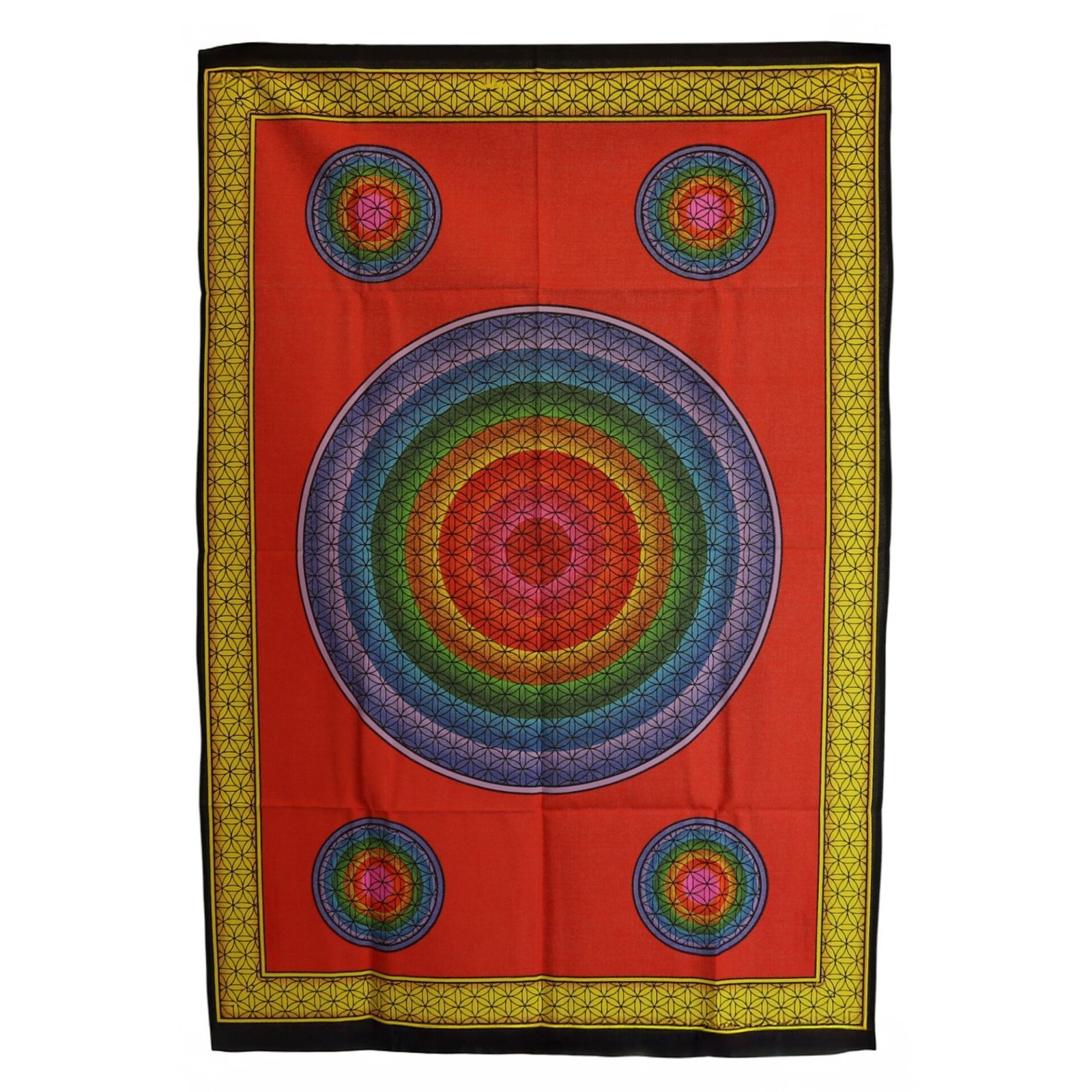 Tapiz de algodón (70x110 cm) - Cinco Flores de la Vida